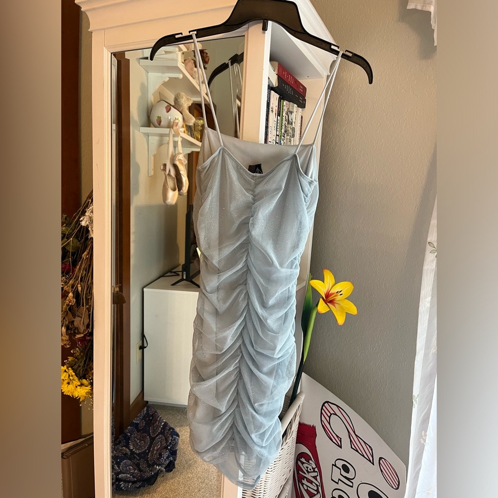 Windsor light teal Mesh Dress